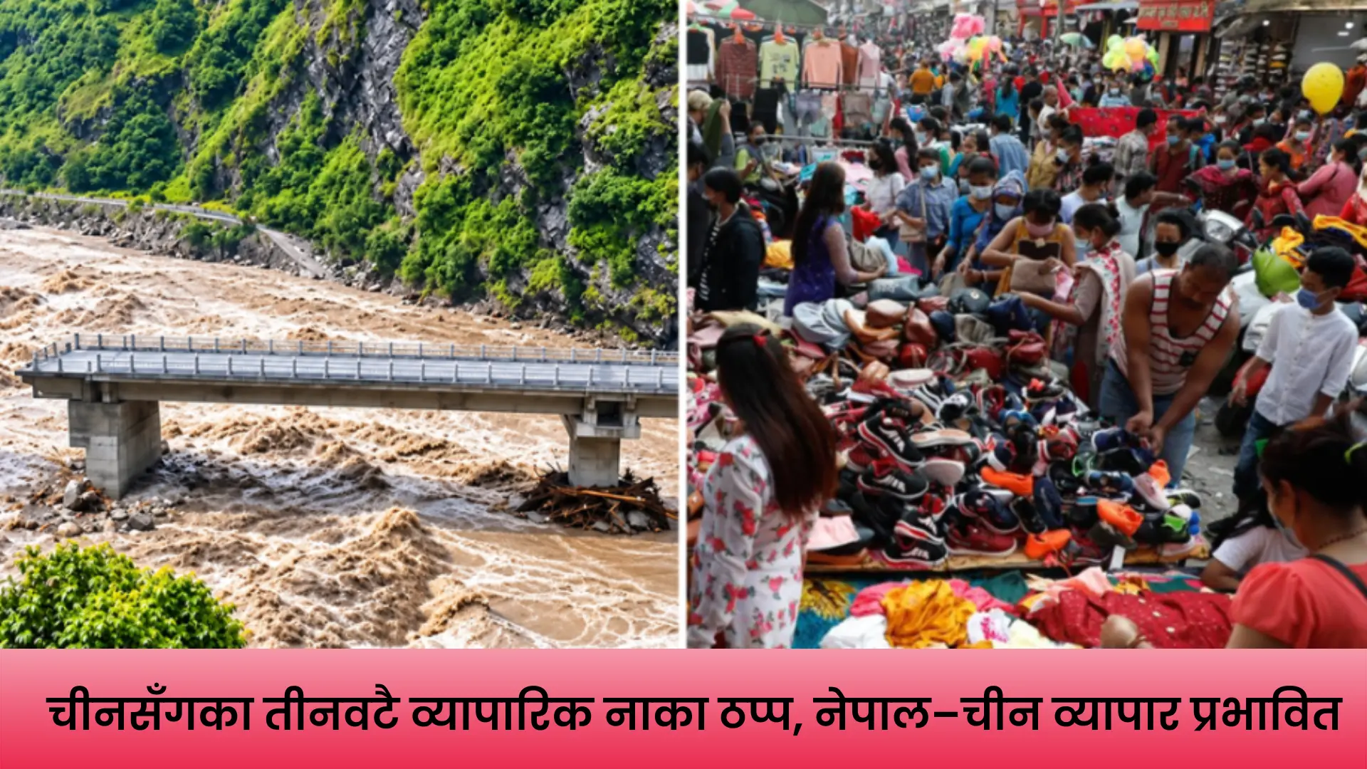 चीनसँगका तातोपानी, रसुवागढी र कोरला व्यापारिक नाका अवरुद्ध