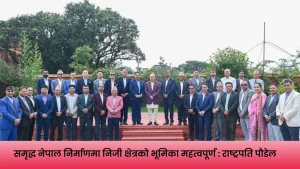 राष्ट्रपति रामचन्द्र पौडेलसँग नेपाल उद्योग वाणिज्य महासङ्घका पदाधिकारीको भेट