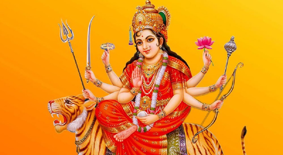 चन्द्रघण्टा देवीको तस्बिर।